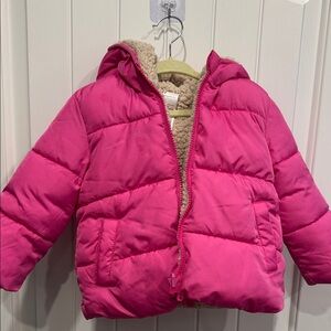 GAP Bright Pink Kids Puffer Coat